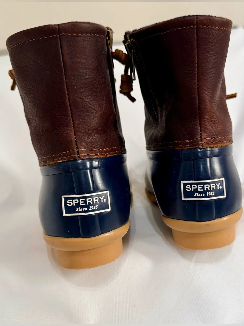 Women’s Sperry Waterproof Duck Boots - Navy & Brown